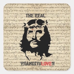 Jesus Christ revolutionary Square Sticker
