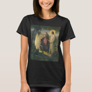 Jesus Christ Risen by the Tomb by ML Greer T-Shirt