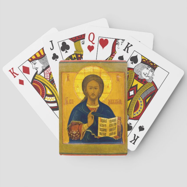 Jesus Christ Russian Icon Playing Cards (Back)