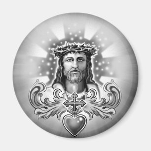 Jesus Christ Sacred Heart Design Magnet