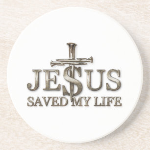Jesus Christ Saved My Life Gift For Women Men Coaster
