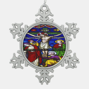 Jesus Christ son of God have mercy Snowflake Pewter Christmas Ornament