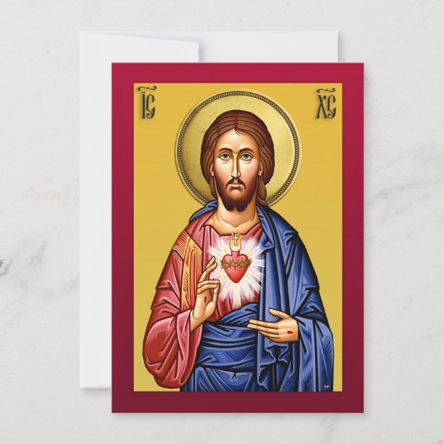 Jesus Christ son of God new red Invitation (Front)