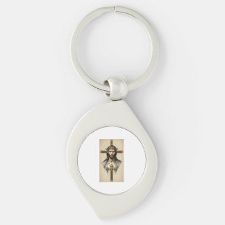 Jesus Christ Spiritual Art Glass Tumbler Key Ring