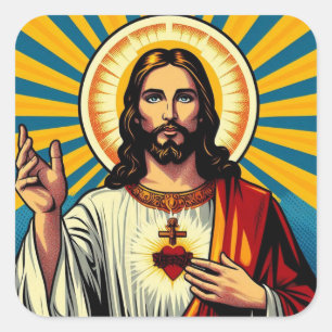 Jesus Christ Square Sticker