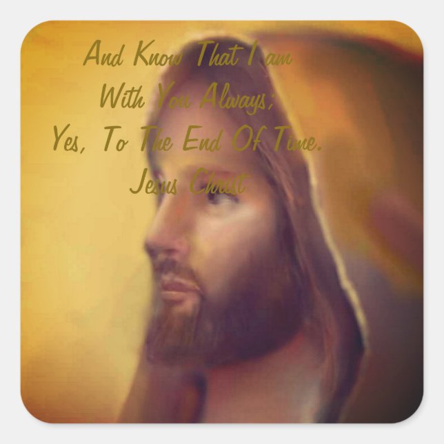 Jesus Christ Square Sticker (Front)