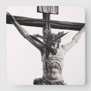 JESUS CHRIST SQUARE WALL CLOCK