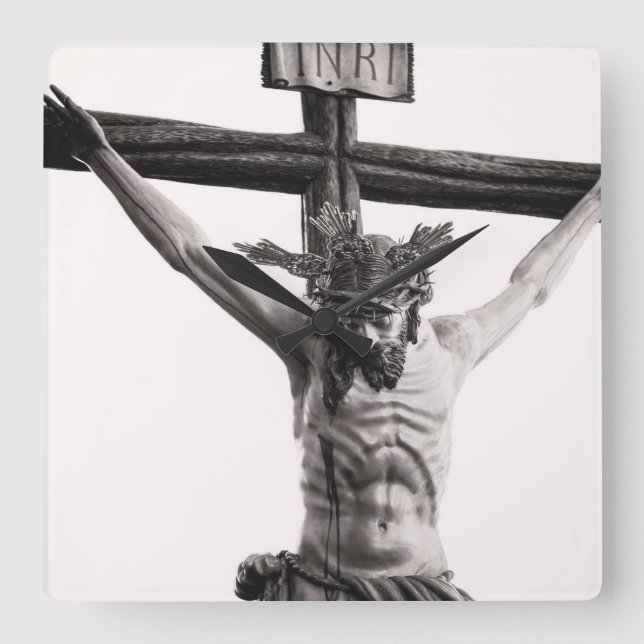 JESUS CHRIST  SQUARE WALL CLOCK (Front)