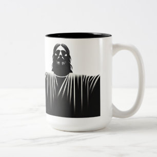Jesus Christ stoic Two-Tone Coffee Mug