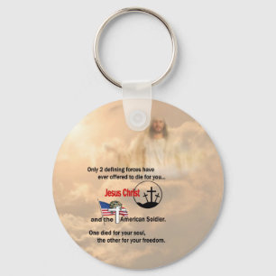 Jesus Christ & the American Soldier Keychain