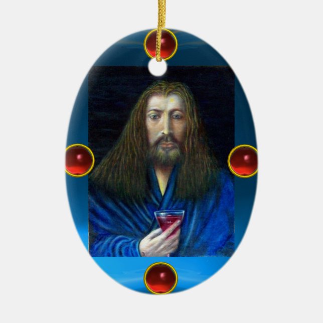 JESUS CHRIST,THE CHALICE CERAMIC ORNAMENT (Front)