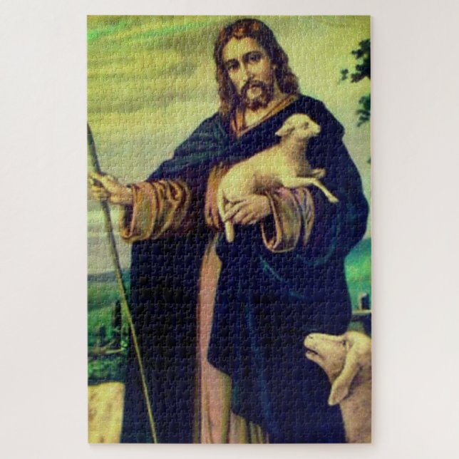 JESUS CHRIST THE GOOD SHEPHERD JIGSAW PUZZLE (Vertical)