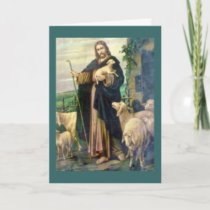 Jesus Christ The Good Shepherd Sympathy Card