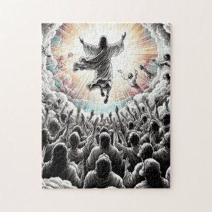 Jesus Christ The Rapture Religious Christian Art Jigsaw Puzzle