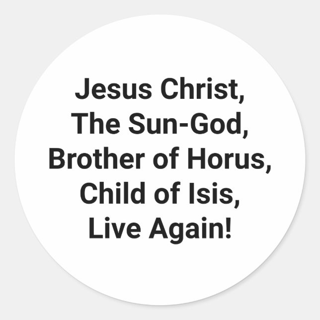 Jesus Christ The Sun-God Hankamer Artjunkhaus Love Classic Round Sticker (Front)