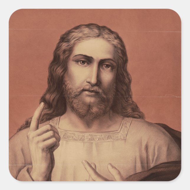 Jesus Christ the Teacher  Square Sticker (Front)