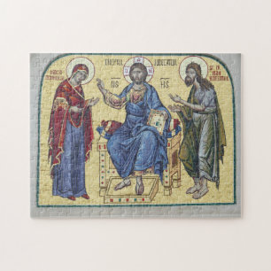 Jesus Christ, the Theotokos and John the Baptist Jigsaw Puzzle