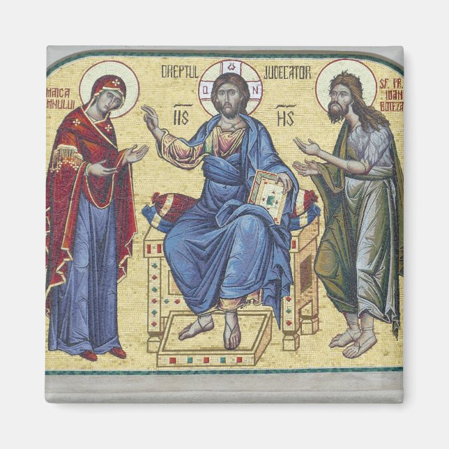 Jesus Christ Theotokos and John the Baptist Icon Magnet (Front)