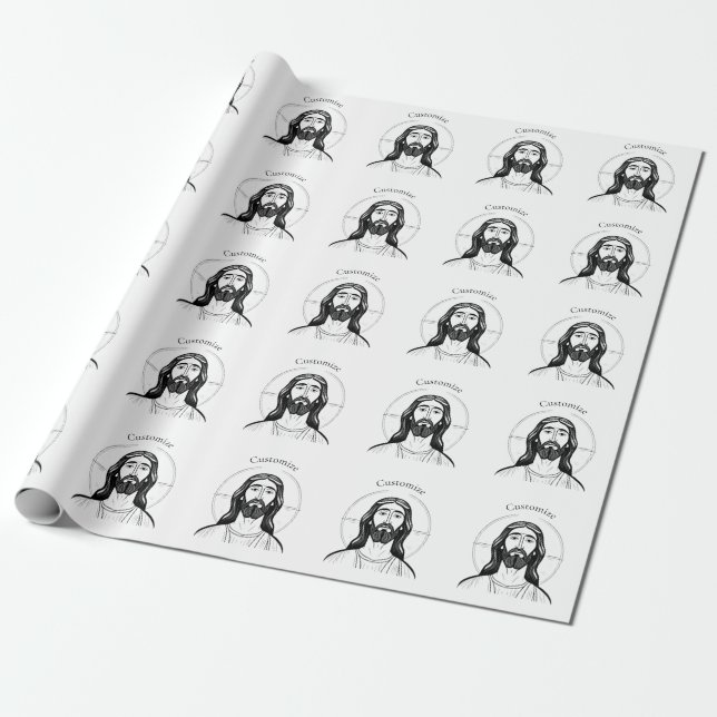 Jesus Christ Thunder_Cove Wrapping Paper (Unrolled)