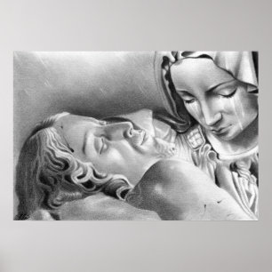 Jesus Christ Virgin Mary Poster