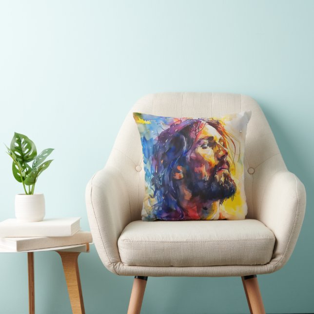 Jesus Christ Watercolor Cushion (Chair)