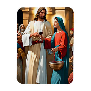 Jesus Christ Wedding at Cana Magnet