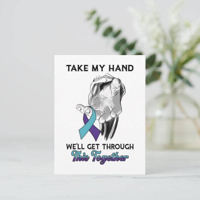 Jesus Christ We'll Get Through Suicide Awareness T Postcard (Standing Front)
