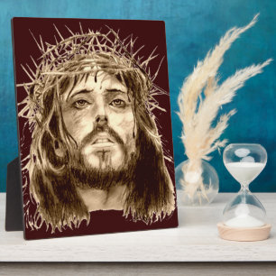 Jesus Christ with a Crown of Thorns Plaque