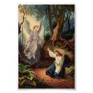 Jesus Christ with angel Photo Print