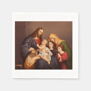 Jesus Christ with Children Napkin