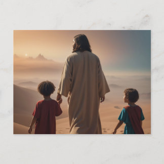 Jesus Christ with Children Postcard