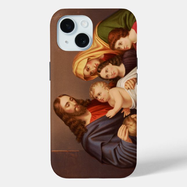 Jesus Christ with Children Premium Fine Art Case-Mate iPhone Case (Back)