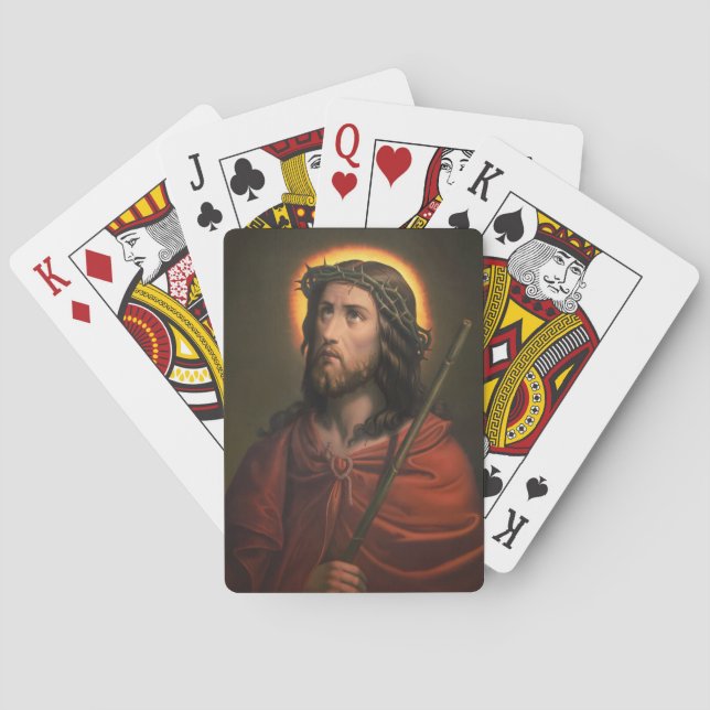 Jesus Christ with Crown of Thorns Playing Cards (Back)