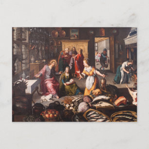 Jesus Christ with Martha and Mary - Joos Goemaere Postcard