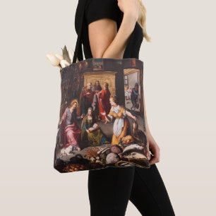 Jesus Christ with Martha and Mary - Joos Goemaere Tote Bag