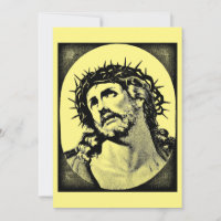 Jesus Christ with thorn crown Vintage religious