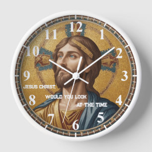Jesus Christ would you look at the Time Blue Gold Clock
