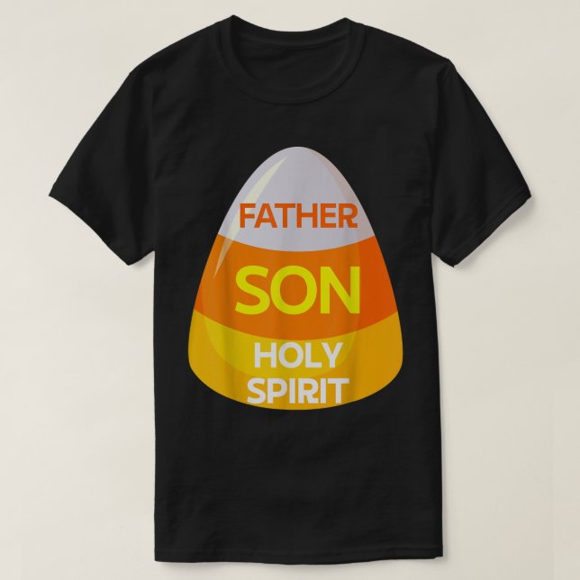 Jesus Christian Candy Corn Halloween  T-Shirt (Design Front)