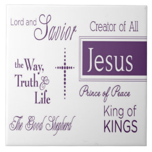 JESUS Christian Ceramic Tile Trivit Hot Pad~Saviou