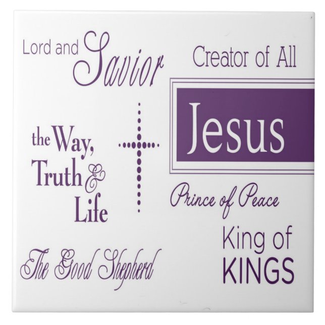 JESUS Christian Ceramic Tile Trivit Hot Pad~Saviou (Front)