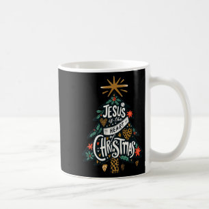Jesus Christian Christmas Tree Men Women Kids Xmas Coffee Mug