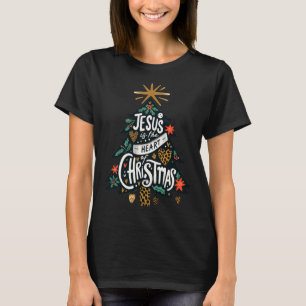 Jesus Christian Christmas Tree Men Women Kids Xmas T-Shirt