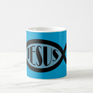 JESUS Christian Fish Symbol Coffee Mug