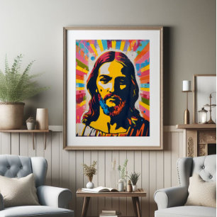 Jesus Christian Pop Art Photo Print