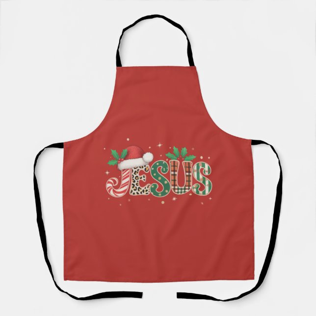 Jesus Christian Religious Saying Faith Bible Verse Apron (Front)