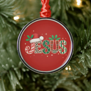 Jesus Christian Religious Saying Faith Bible Verse Metal Ornament