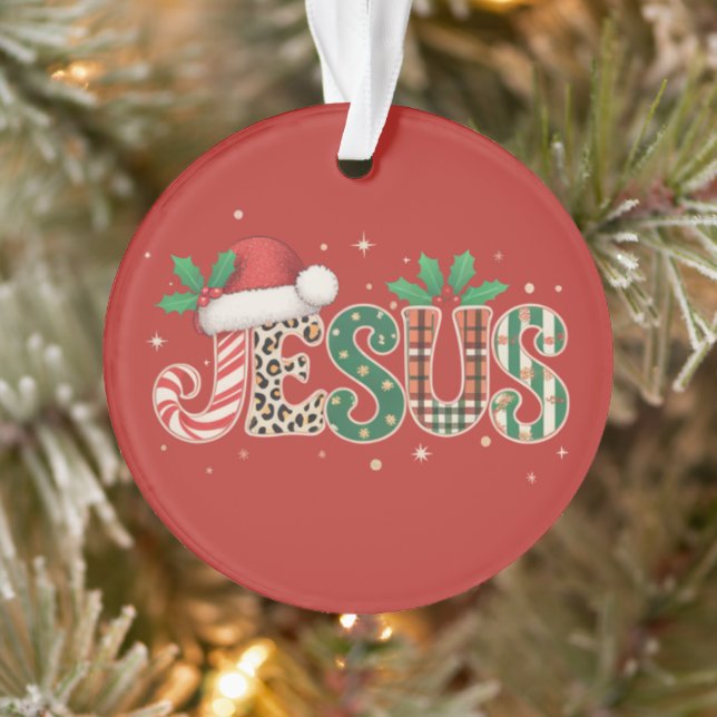 Jesus Christian Religious Saying Faith Bible Verse Ornament (Tree)