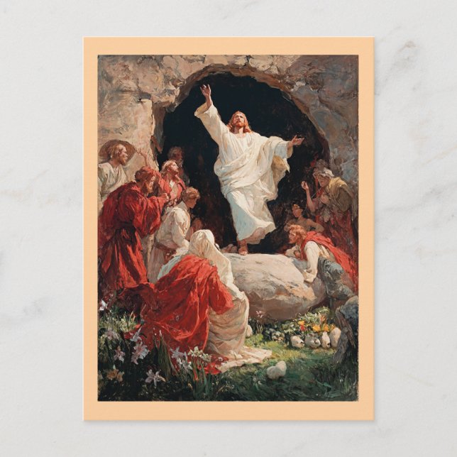 Jesus Christing Rising from Tomb, Postcard (Front)