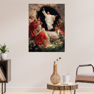 Jesus Christing Rising from Tomb, Poster