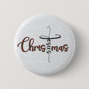 Jesus Christmas Button